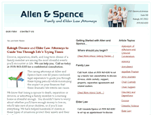Tablet Screenshot of allenspence.com